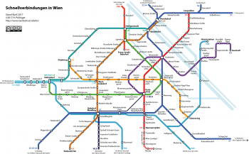 Netzplan U-Bahn und S-Bahn Wien Auflösung 150dpi