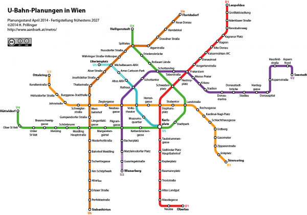 Geplante U-Bahn-Erweiterungen bis 2027