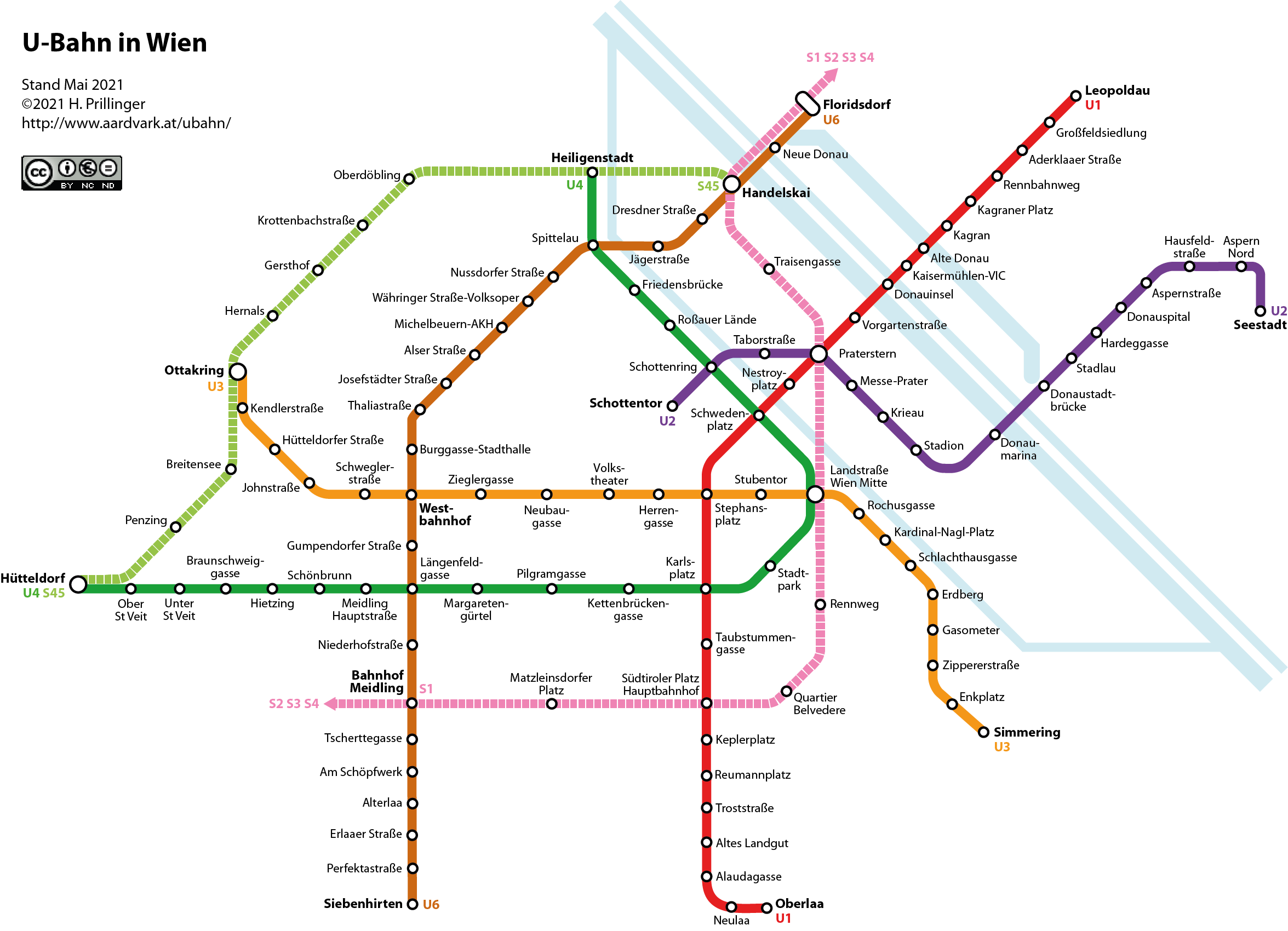 Netzplan U-Bahn Wien