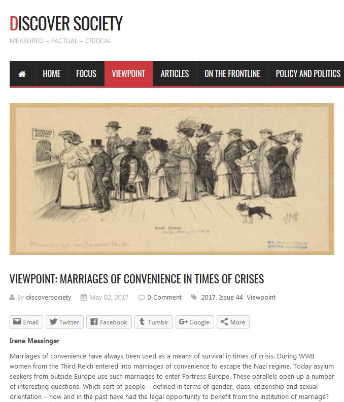 Screenshot des Artikelbildes, ungleiche Ehen historisch