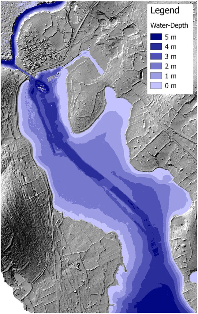 Terestrial and underwater topography in ALS/ALB data